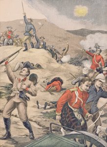 Nel Transvaal, la presa di una batteria inglese da parte dei Boeri, illustrazione da 